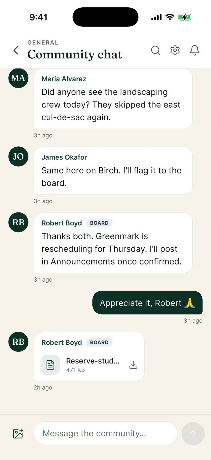 Havara chat screen